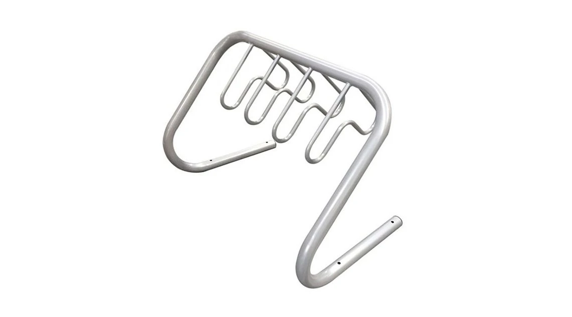 Coat hanger style bike rack