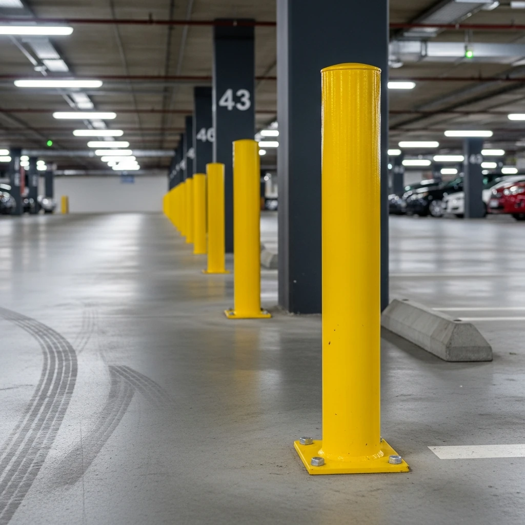 Bollard installation for car parks in Sydney - project example 2