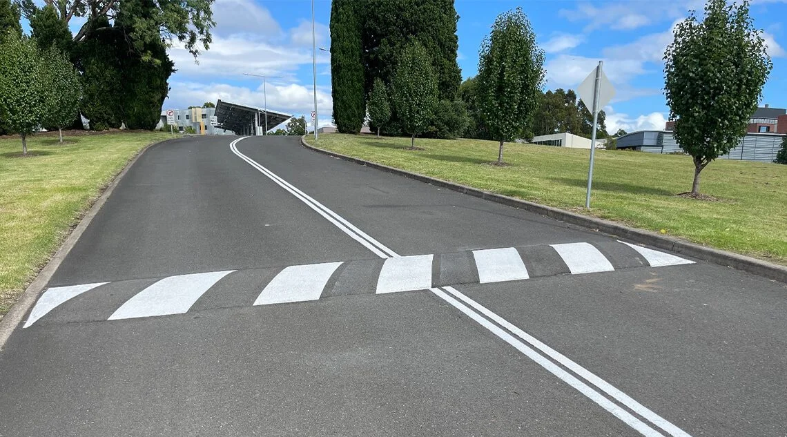 Cold applied plastic line marking in Sydney - project example 1