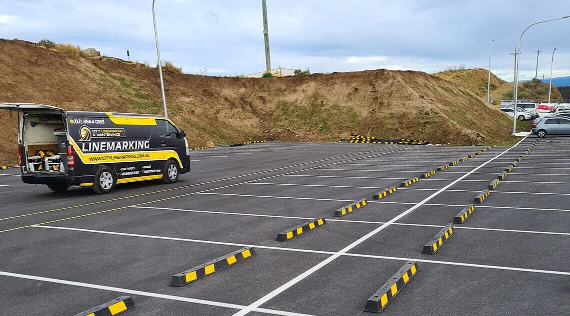 Car park line marking in Sydney - project example 1