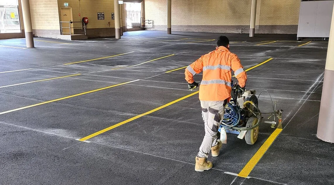 Construction line marking in Sydney - project example 2
