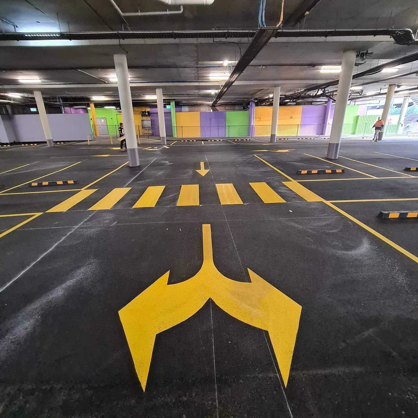Car park directional arrows