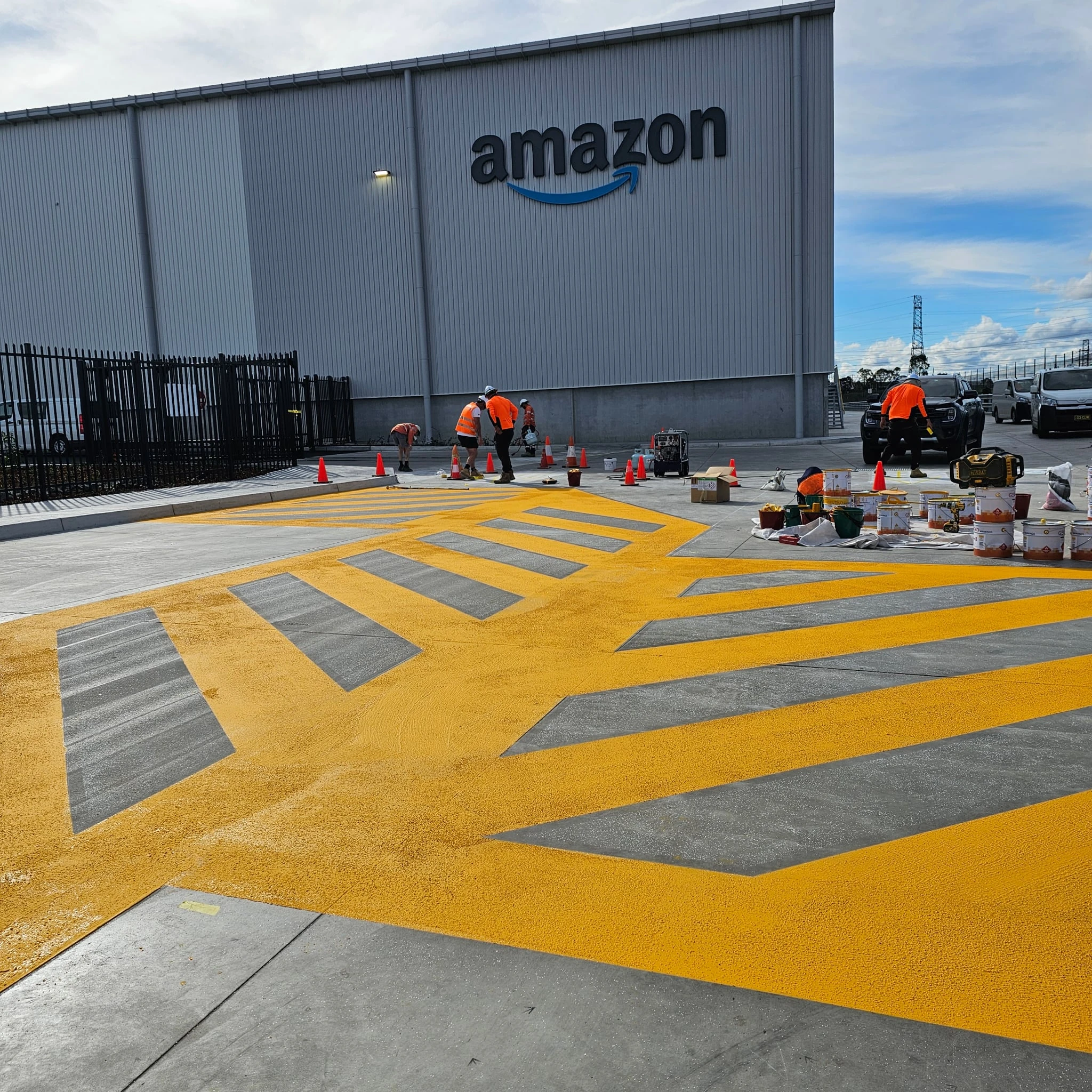 Amazon warehouse safety markings