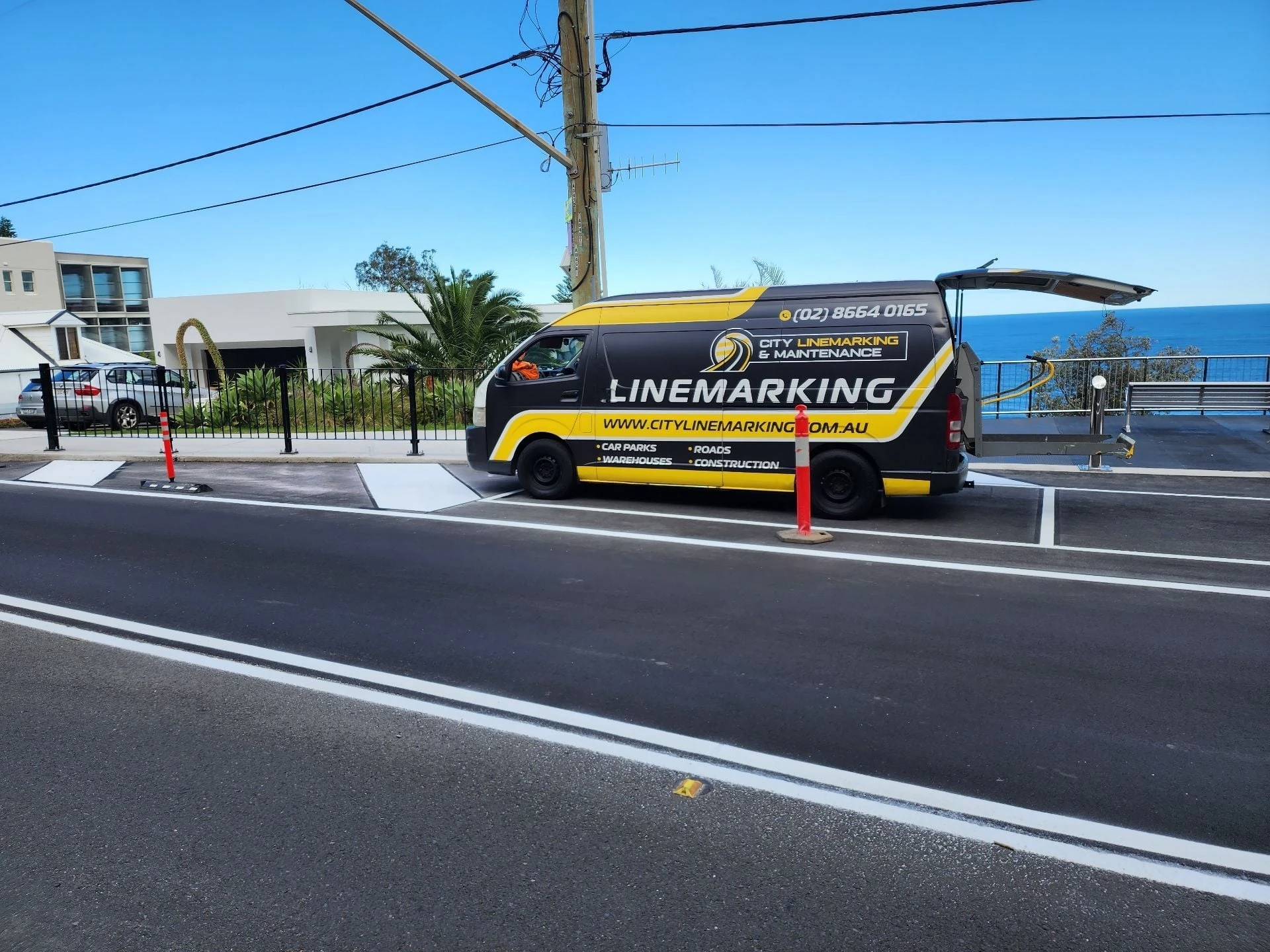 Road line marking project