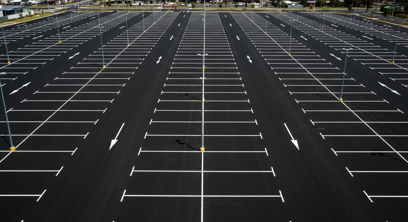 City Linemarking van at car park project