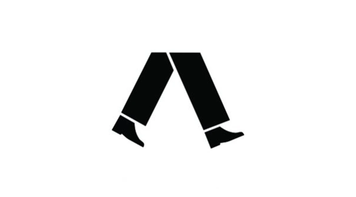 Pedestrian crossing symbol stencil