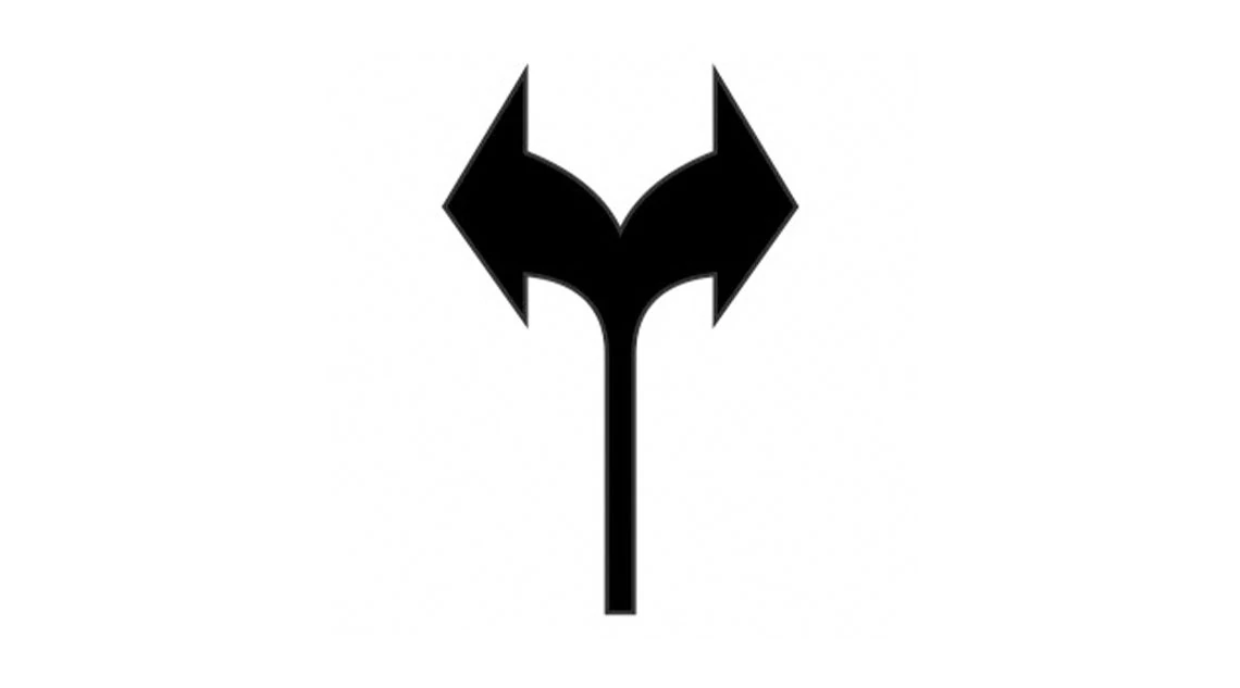 Split direction arrow stencil